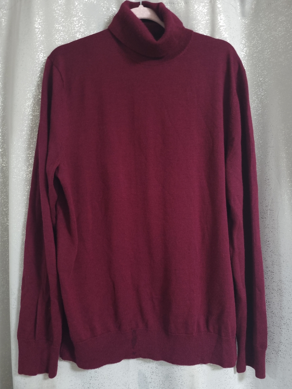 Banana Republic 100% Merino Wool Turtleneck Sweater Burgundy Men's XL